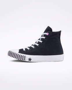 Converse VLTG Chuck Taylor All Star Női Magasszárú Fekete/Piros/Fehér | CWNZGHS-HU